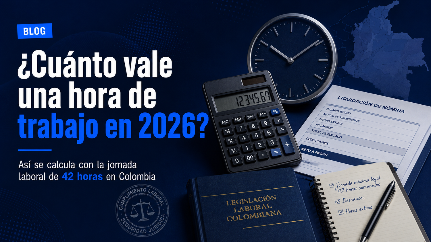 ¿Cuánto vale una hora de trabajo en Colombia en 2026? Así se calcula con la jornada de 42 horas