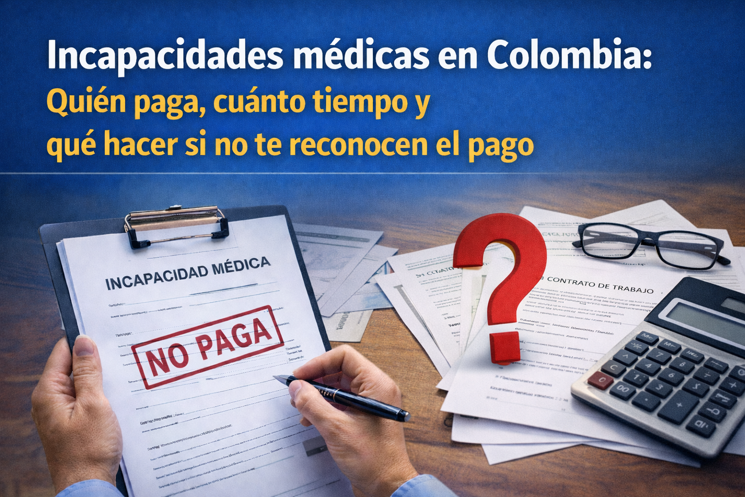Incapacidades médicas en Colombia: quién paga, cuánto tiempo y qué hacer si no te reconocen el pago