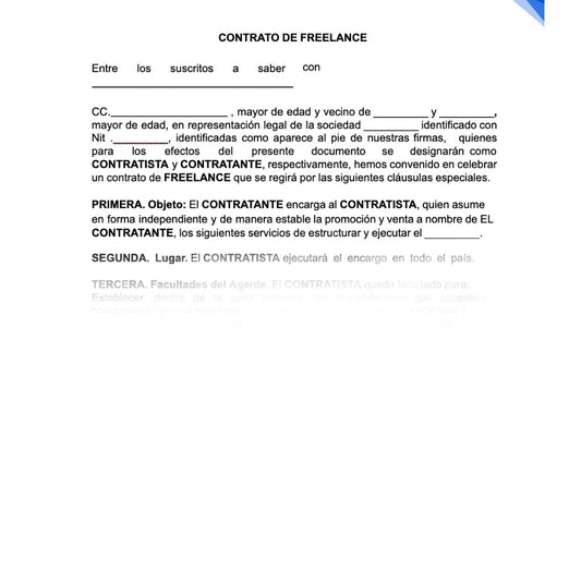 Contrato de Prestación de Servicios – Freelance