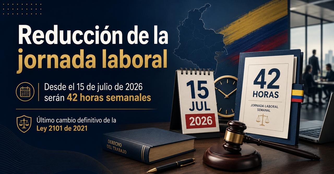 Reducción de la jornada laboral en Colombia 2026: desde el 15 de julio serán 42 horas semanales