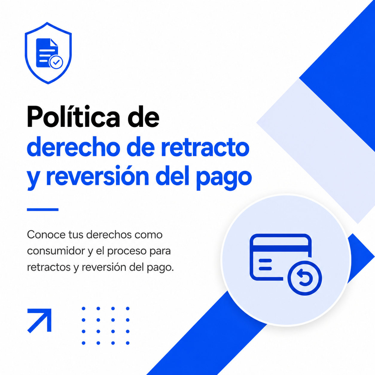 Política de derecho de retracto y reversión del pago - plantilla legal gratuita
